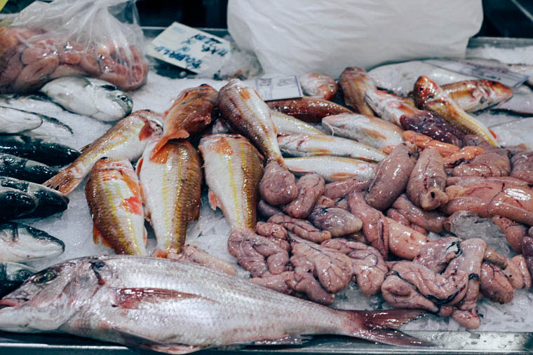 Local food market in Portugal
