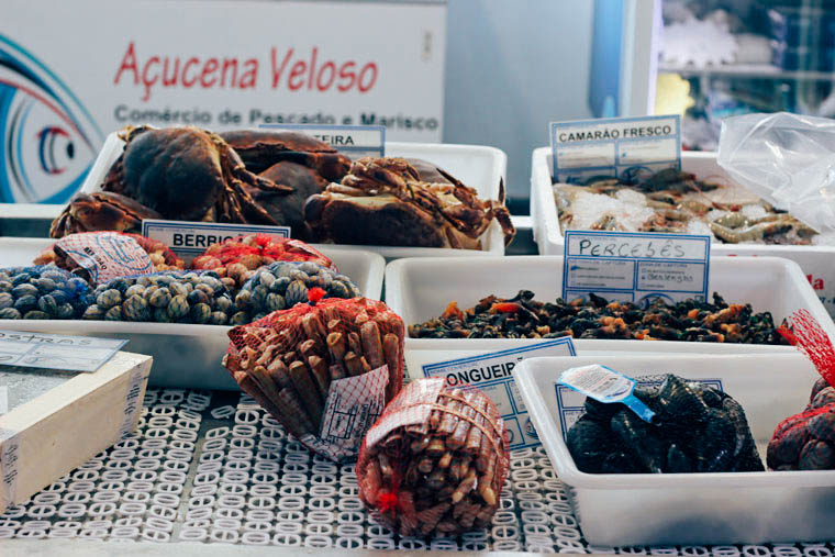 Local food market in Portugal