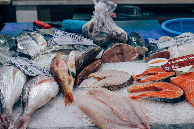 Local food market in Portugal