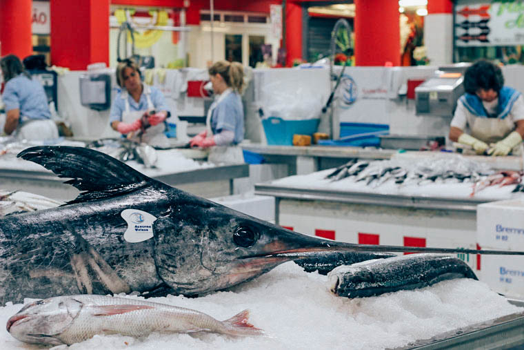 Local food market in Portugal