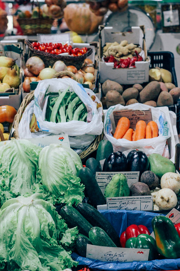 Local food market in Portugal