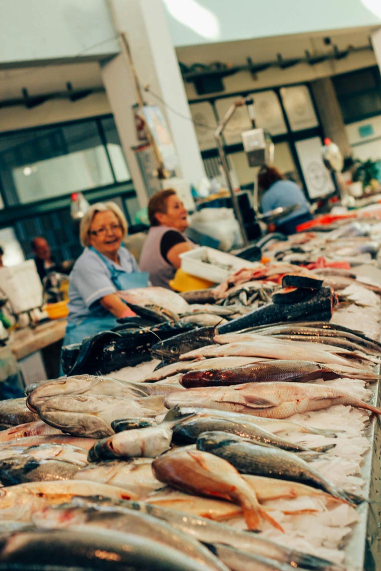 Local food market in Portugal