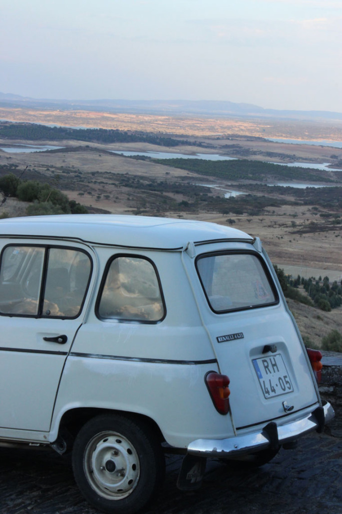 Parked above the plain in Monsaraz.
