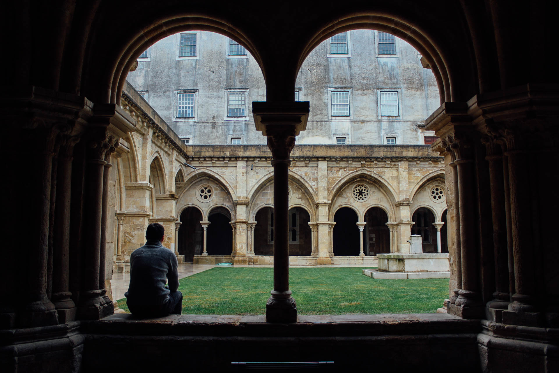 The old cathedral in Coimbra