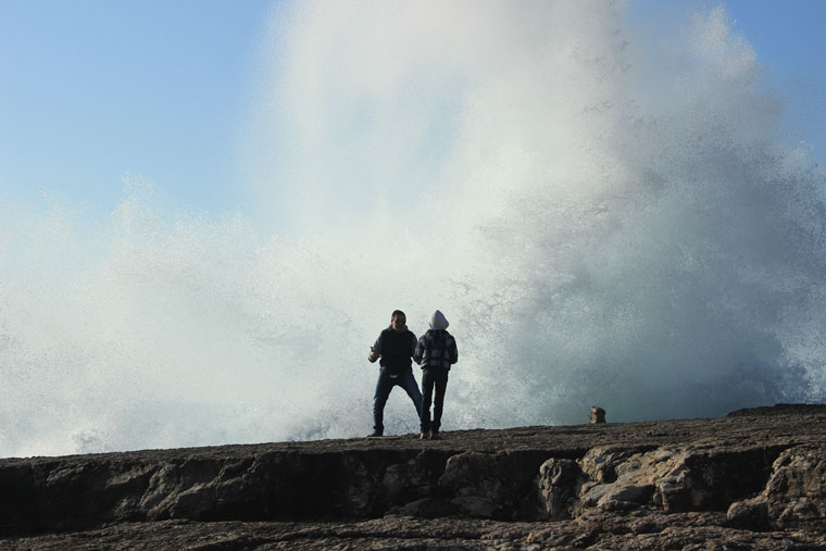 Standing close to the Atlantic.