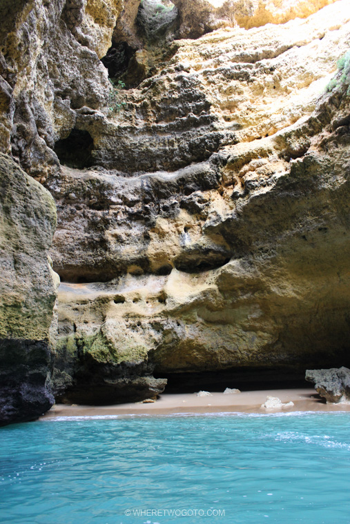 Boat tour Benagil Marinha caves Algarve Where Two Go To