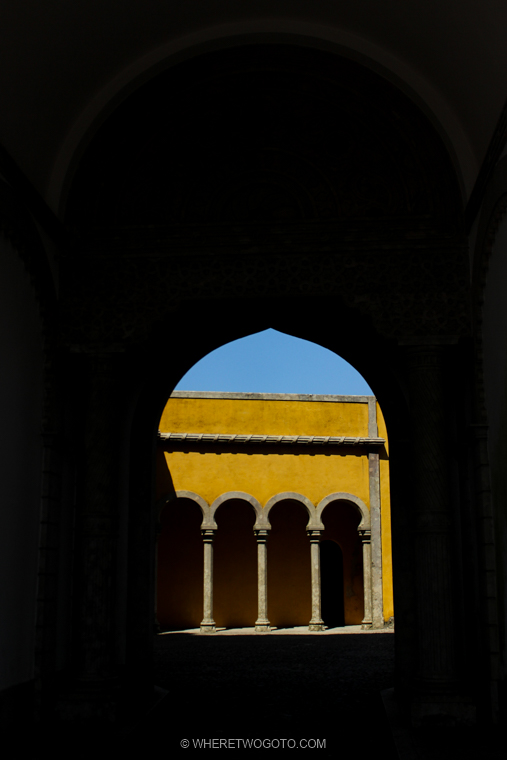 Framed by the arch at Pena.