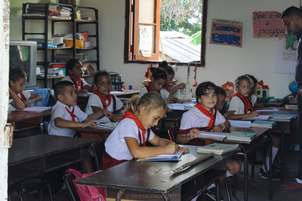A school day in Vinales.