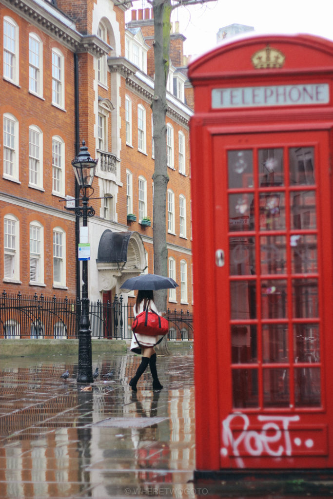 A wet afternoon in London.
