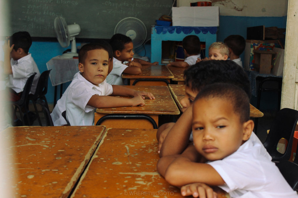 A classroom in Trinidad.
