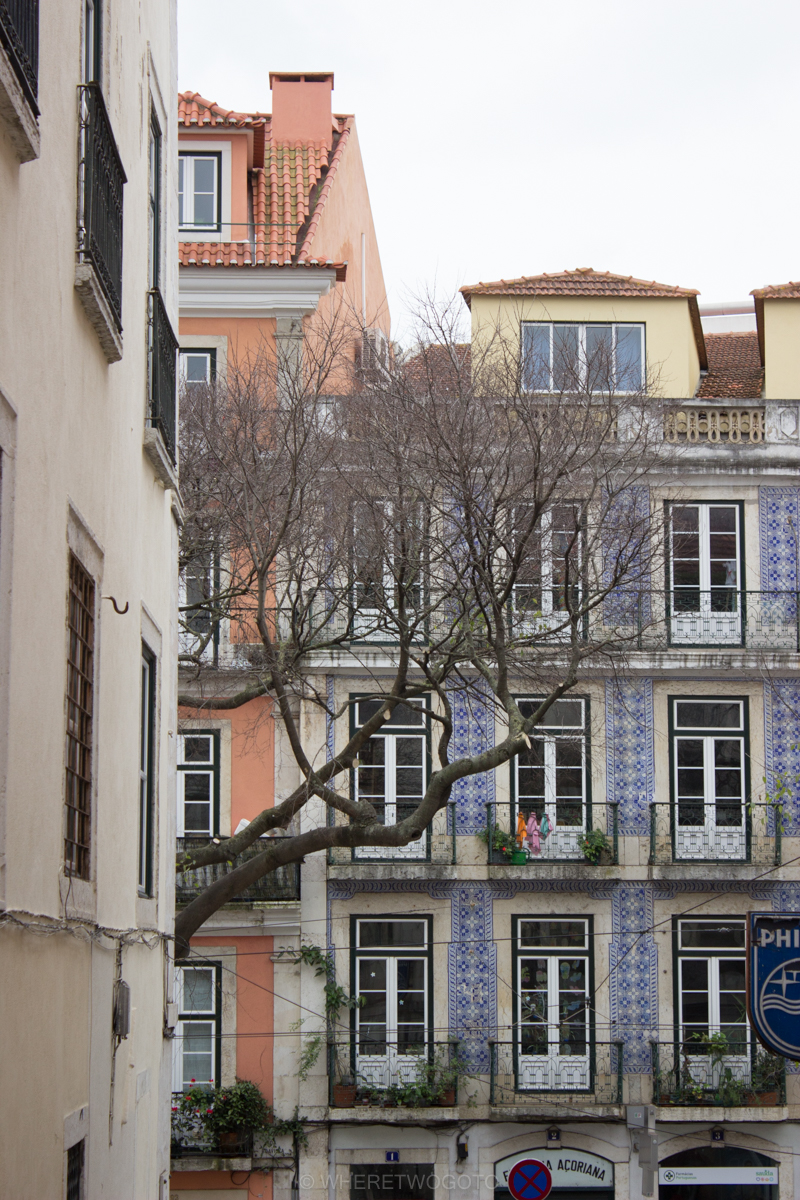 Portuguese tiled facades