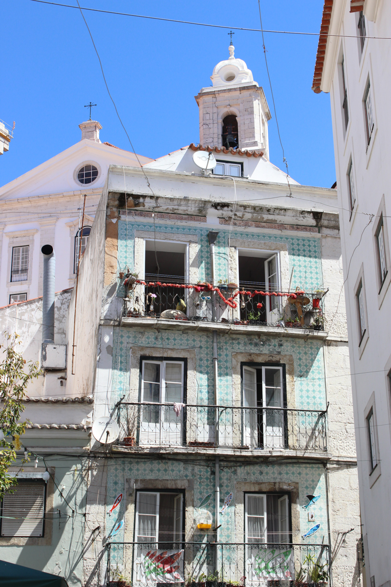 Portuguese tiled facades