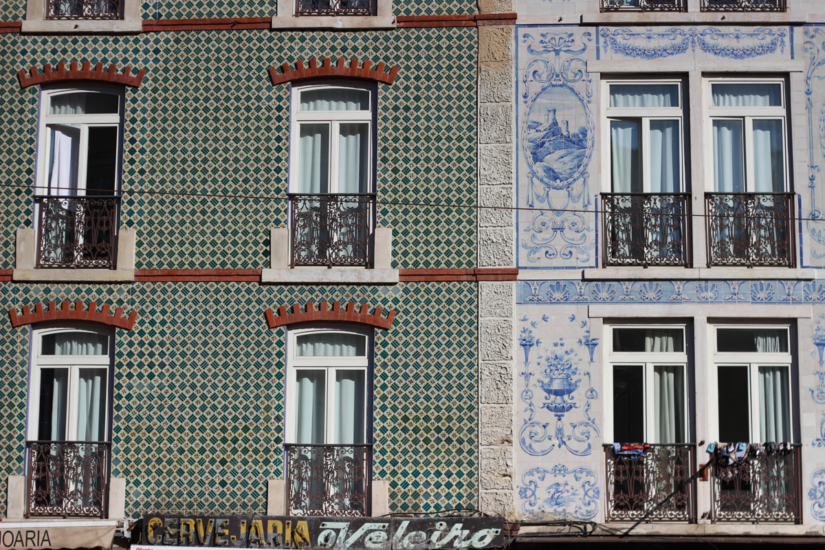 Portuguese tiled facades