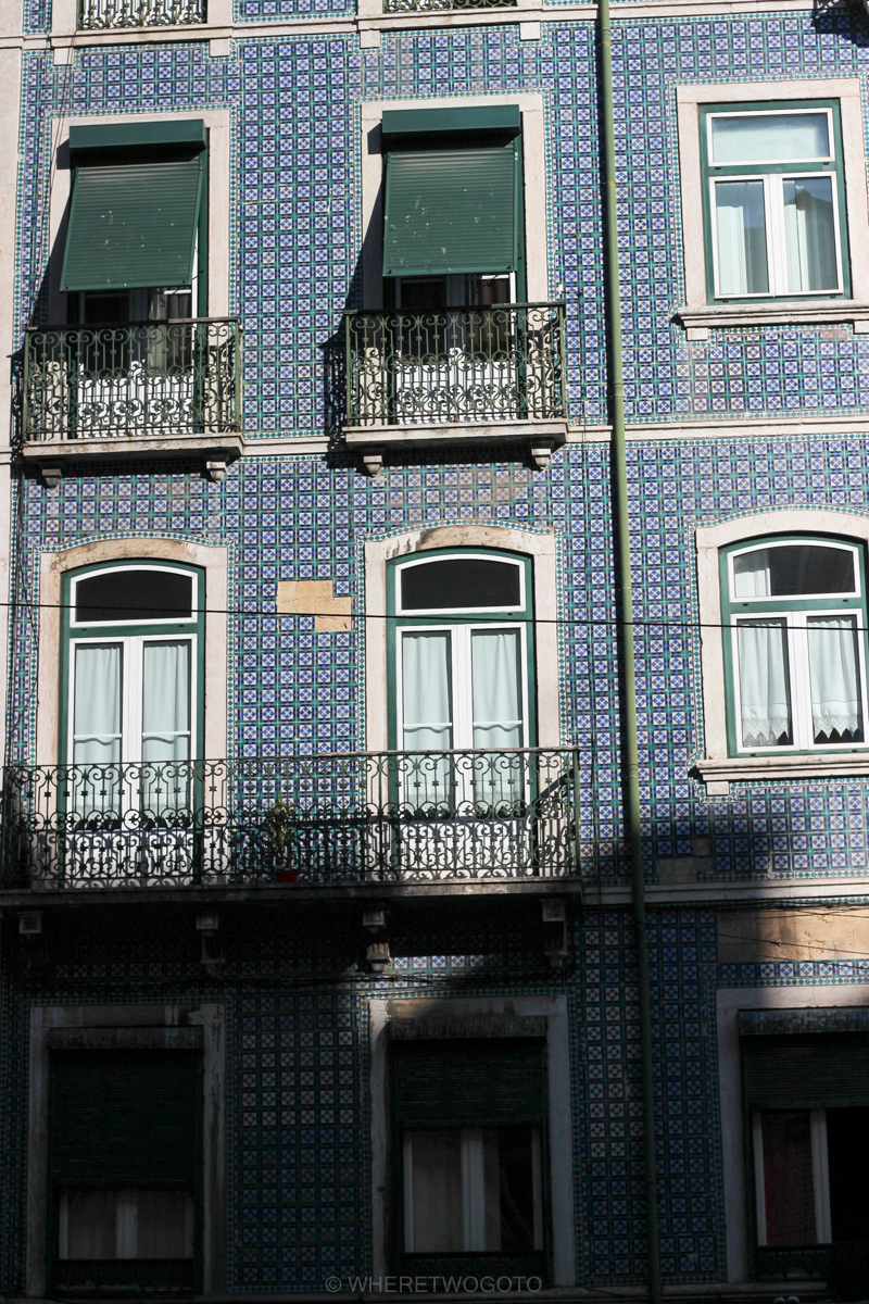 Portuguese tiled facades