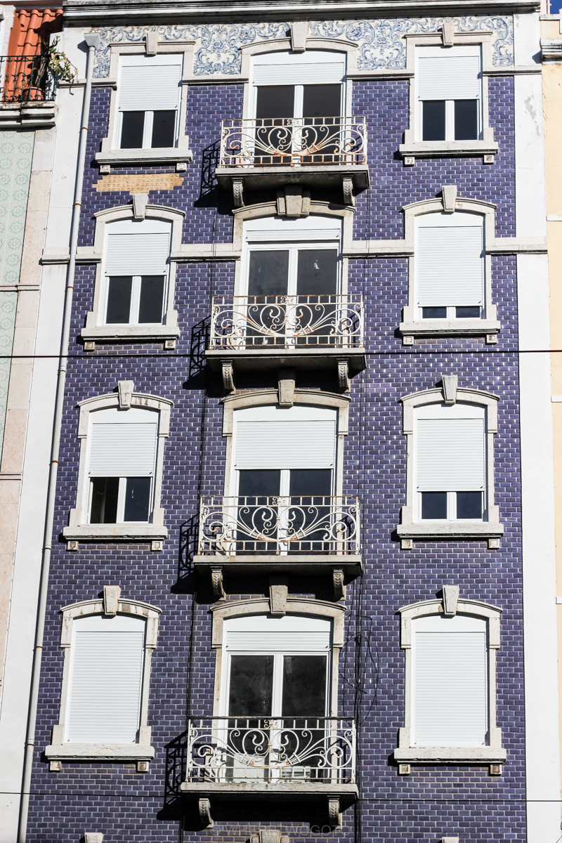 Portuguese tiled facades