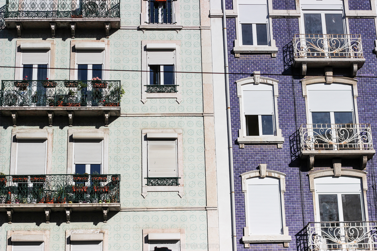 Portuguese tiled facades