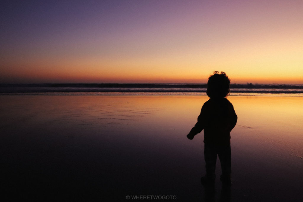 A small figure against a big sky.