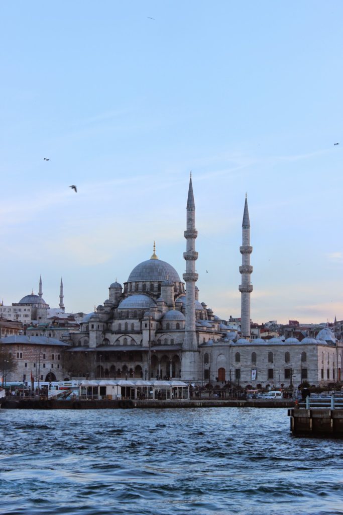 Istanbul's skyline from the water.