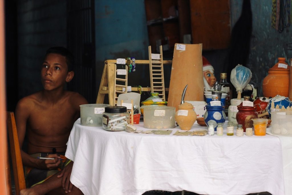 Minding the stall in Havana.